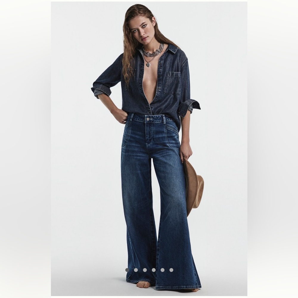 Anthropologie Pilcro High-Rise Wide-Leg Trouser Jeans